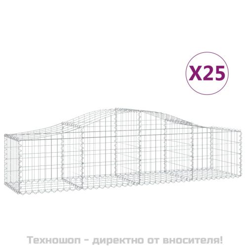 Габионни кошници арка 25 бр 200x50x40/60 см поцинковано желязо