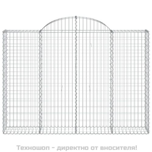 Дъговидна габионна кошница 200x30x140/160 см поцинковано желязо
