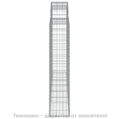 Дъговидна габионна кошница 200x30x140/160 см поцинковано желязо