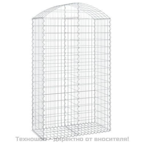Дъговидна габионна кошница 100x50x160/180 см поцинковано желязо