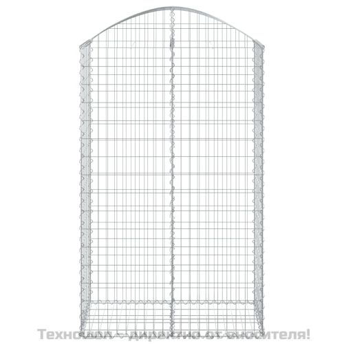 Дъговидна габионна кошница 100x50x160/180 см поцинковано желязо