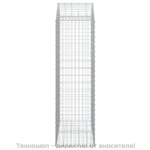 Дъговидна габионна кошница 100x50x160/180 см поцинковано желязо
