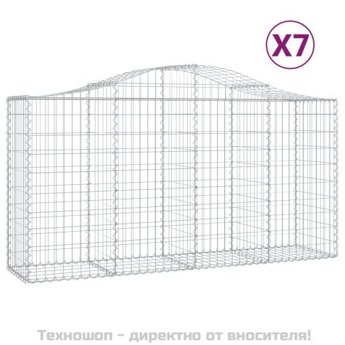 Габионни кошници арка 7 бр 200x50x100/120 см поцинковано желязо