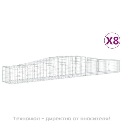 Габионни кошници арка 8 бр 400x50x40/60 см поцинковано желязо