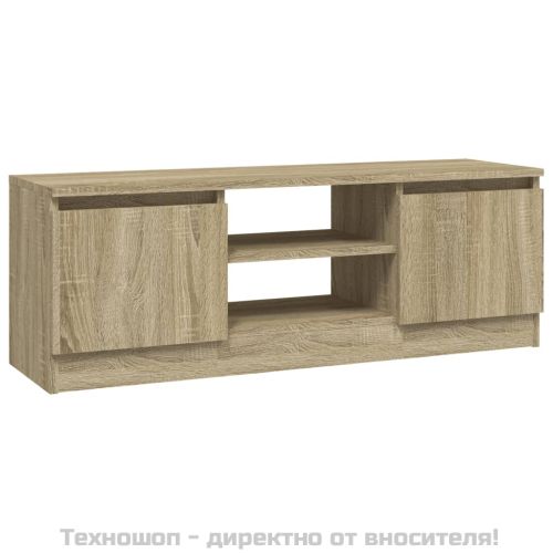ТВ шкаф с врата, дъб сонома, 102x30x36 см