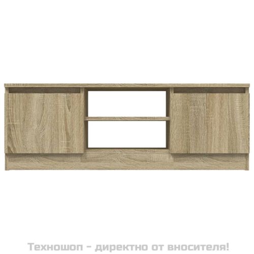 ТВ шкаф с врата, дъб сонома, 102x30x36 см