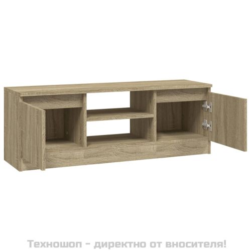 ТВ шкаф с врата, дъб сонома, 102x30x36 см