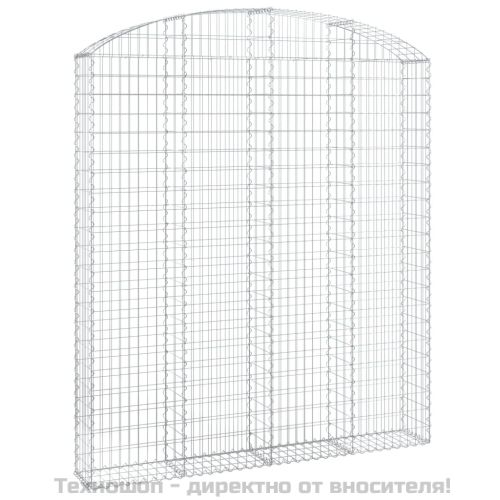 Дъговидна габионна кошница 200x30x220/240 см поцинковано желязо