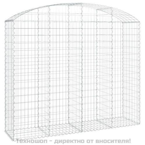 Дъговидна габионна кошница 200x50x160/180 см поцинковано желязо