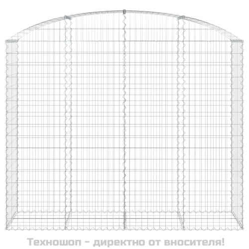 Дъговидна габионна кошница 200x50x160/180 см поцинковано желязо