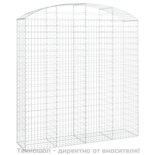 Дъговидна габионна кошница 200x50x200/220 см поцинковано желязо