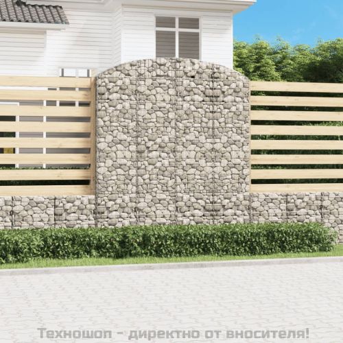 Дъговидна габионна кошница 200x50x220/240 см поцинковано желязо
