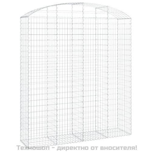 Дъговидна габионна кошница 200x50x220/240 см поцинковано желязо
