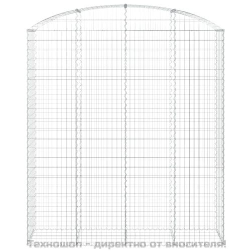 Дъговидна габионна кошница 200x50x220/240 см поцинковано желязо