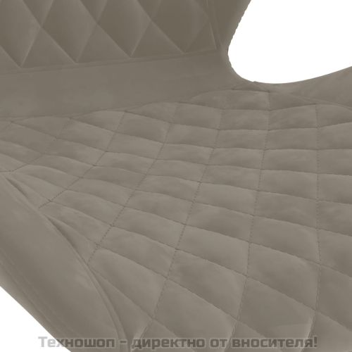 Бар табуретки, 2 бр, светлосиви, кадифе