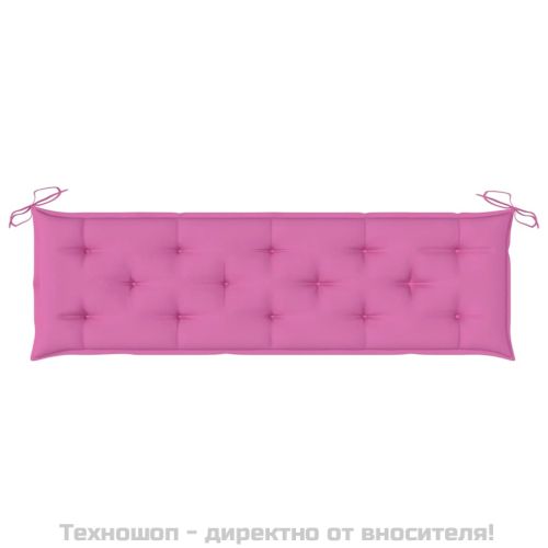 Възглавници за градински пейки 2 бр розови Оксфорд плат