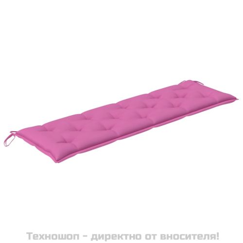 Възглавници за градински пейки 2 бр розови Оксфорд плат