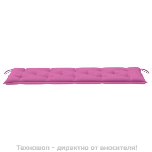 Възглавници за градински пейки 2 бр розови Оксфорд плат