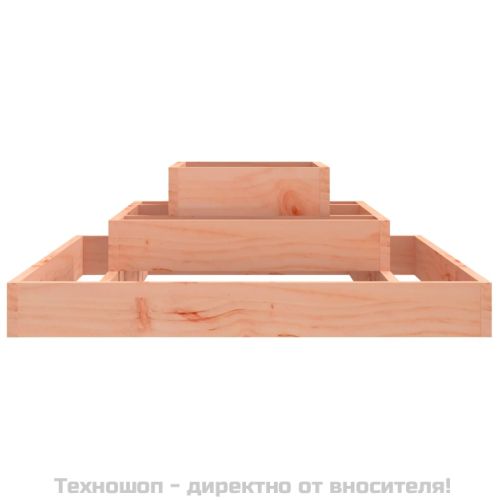 Плантер, 80x80x27 см, масивна дугласка дървесина