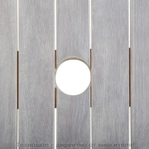 Градински трапезен комплект, 9 части, акациево дърво масив, сив