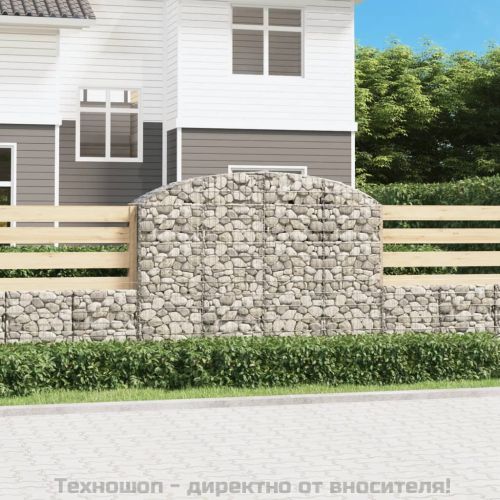 Дъговидна габионна кошница 200x50x140/160 см поцинковано желязо