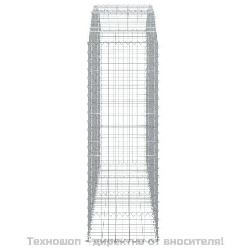 Дъговидна габионна кошница 200x50x140/160 см поцинковано желязо