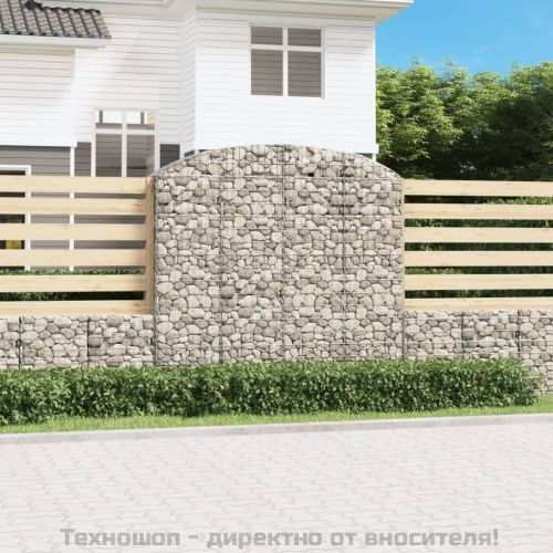 Дъговидна габионна кошница 200x50x180/200 см поцинковано желязо