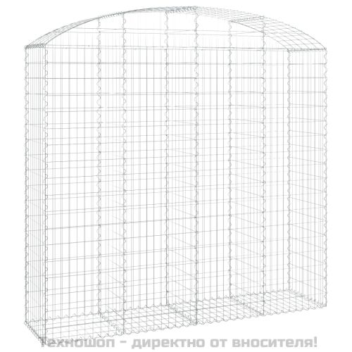 Дъговидна габионна кошница 200x50x180/200 см поцинковано желязо