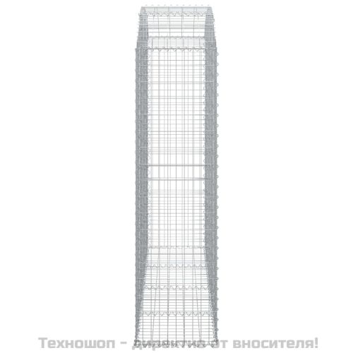 Дъговидна габионна кошница 200x50x180/200 см поцинковано желязо