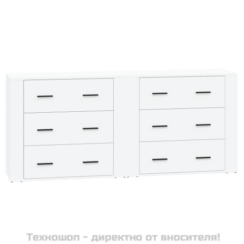 Сайдборди, 2 бр, бели, инженерно дърво