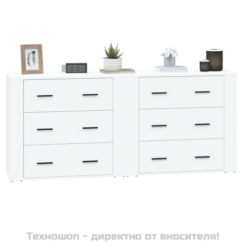 Сайдборди, 2 бр, бели, инженерно дърво