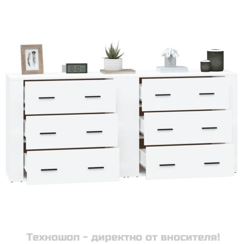 Сайдборди, 2 бр, бели, инженерно дърво