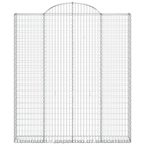 Дъговидна габионна кошница 200x30x220/240 см поцинковано желязо
