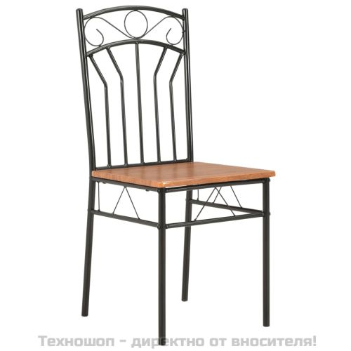 Трапезни столове, 4 бр, кафяви, МДФ