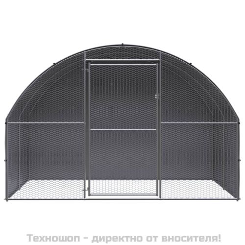 Птичарник на открито, 3x2x2 м, поцинкована стомана