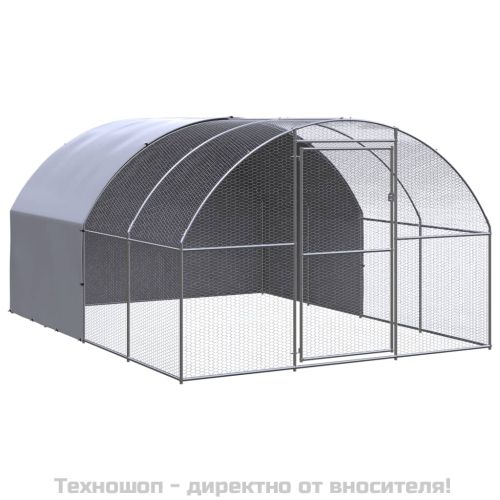 Птичарник на открито, 3x4x2 м, поцинкована стомана