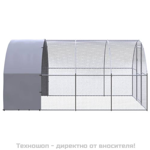 Птичарник на открито, 3x4x2 м, поцинкована стомана