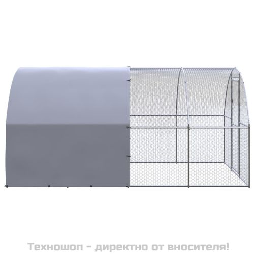 Птичарник на открито, 3x4x2 м, поцинкована стомана