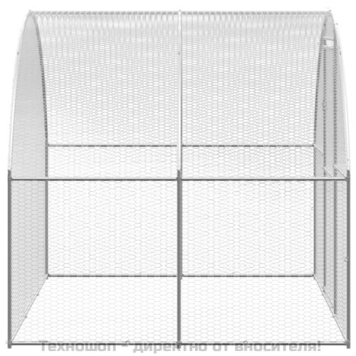 Птичарник на открито, 3x6x2 м, поцинкована стомана