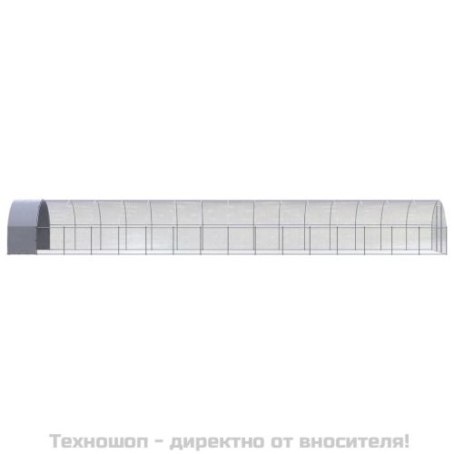 Птичарник на открито, 3x16x2 м, поцинкована стомана