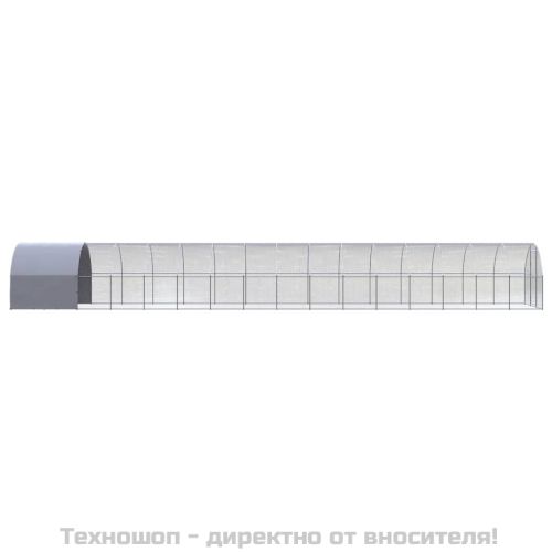 Птичарник на открито, 3x16x2 м, поцинкована стомана