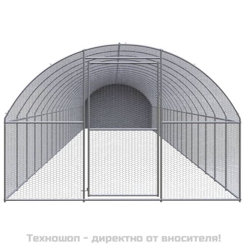 Птичарник на открито, 3x20x2 м, поцинкована стомана