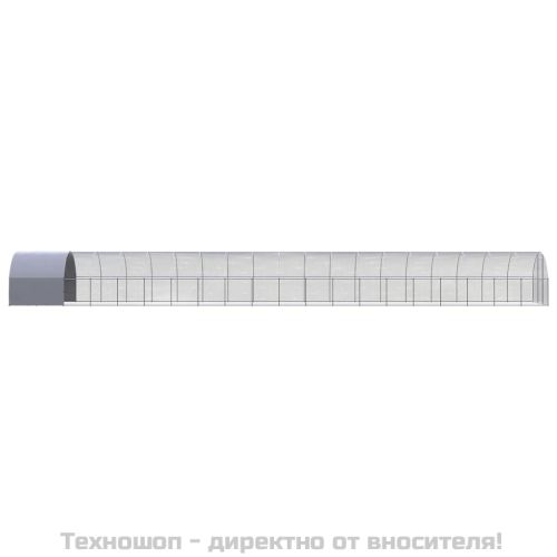 Птичарник на открито, 3x20x2 м, поцинкована стомана