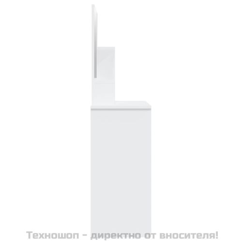 Тоалетка с огледало, бяла, 86,5x35x136 см