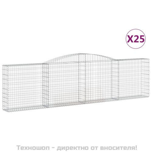 Габионни кошници арка 25 бр 400x30x100/120см поцинковано желязо