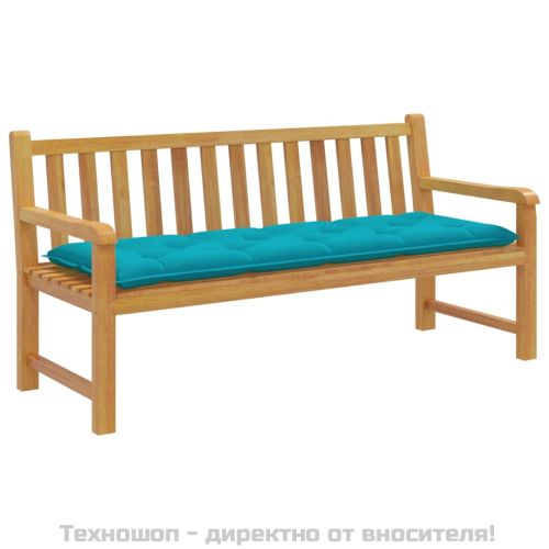 Възглавница за градинска пейка тюркоаз 150x50x7 см оксфорд плат