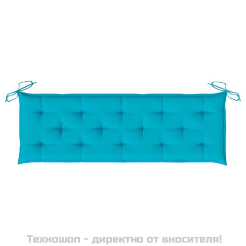 Възглавница за градинска пейка тюркоаз 150x50x7 см оксфорд плат