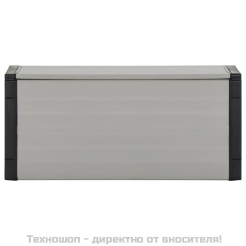 Градински шкаф за отпадъци, сив, 85x34x40 см