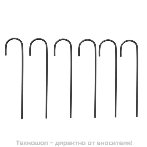 Градинска арка, черна, Ø180x255 см, стомана