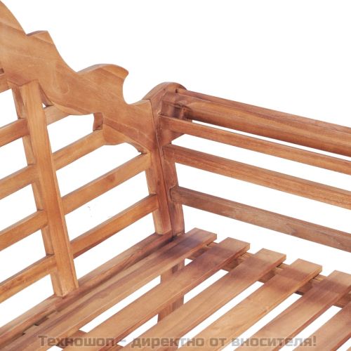 Градинска пейка, 127x58,5x92,5 см, тиково дърво масив